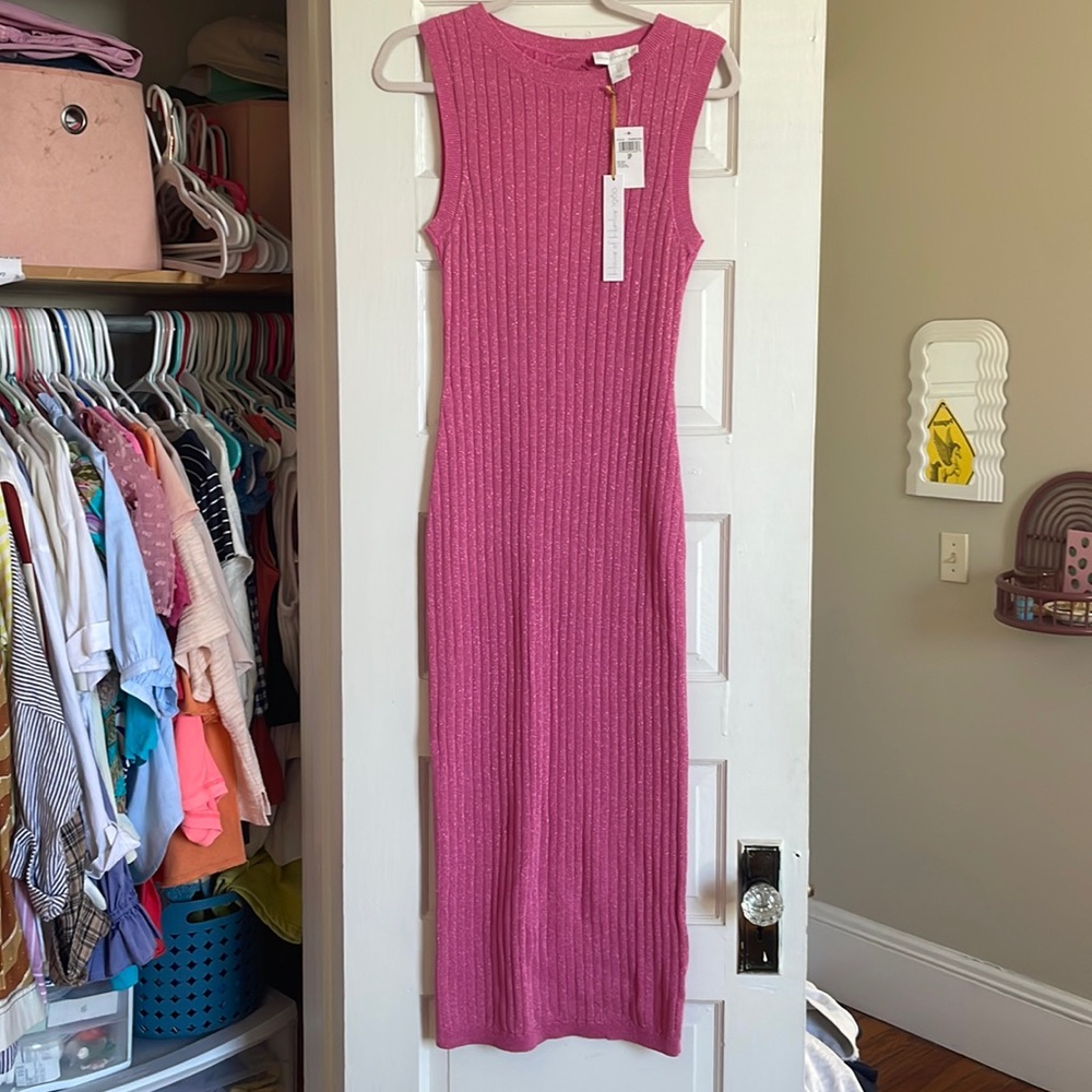 House of Harlow pink glittery dress